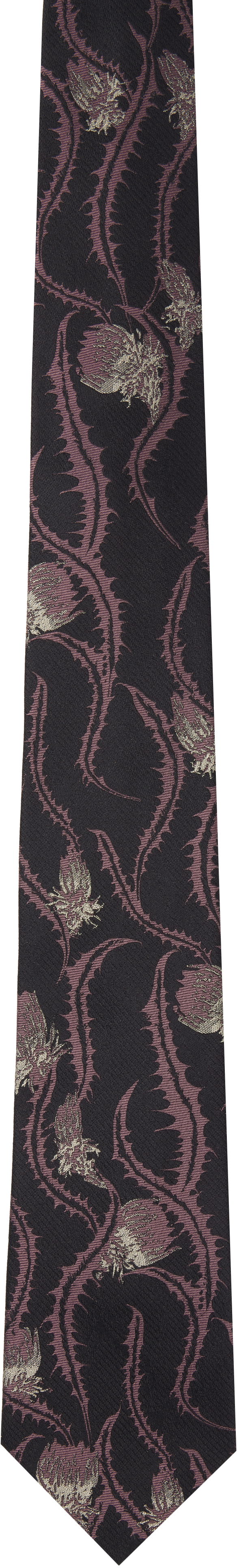 Колани Dries Van Noten Dries Van Noten Thistle Print Silk Tie Лилаво | 251-021602-1902, 0