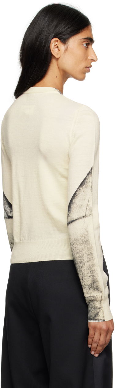 Пуловер Maison Margiela MM6 Maison Margiela Folded Printed Cardigan Бежово | S52HP0031 M13129, 2