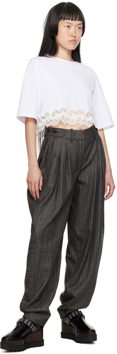 Панталони Stella McCartney Stella McCartney Pinstripe Balloon Trousers Сиво | 6401383CR751, 3