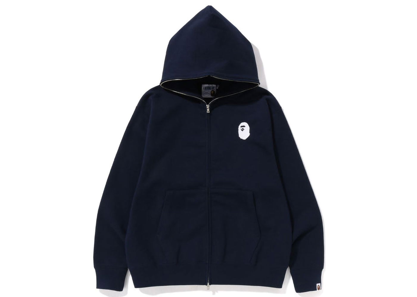 Суитчър BAPE A Bathing Ape Relaxed Fit Full Zip Hoodie Тъмно синьо | 1J30-115-003, 0