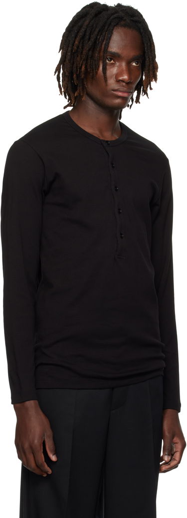 Тениски и потници Tom Ford TOM FORD Cotton Henley Тъмно синьо | T4M151040, 4