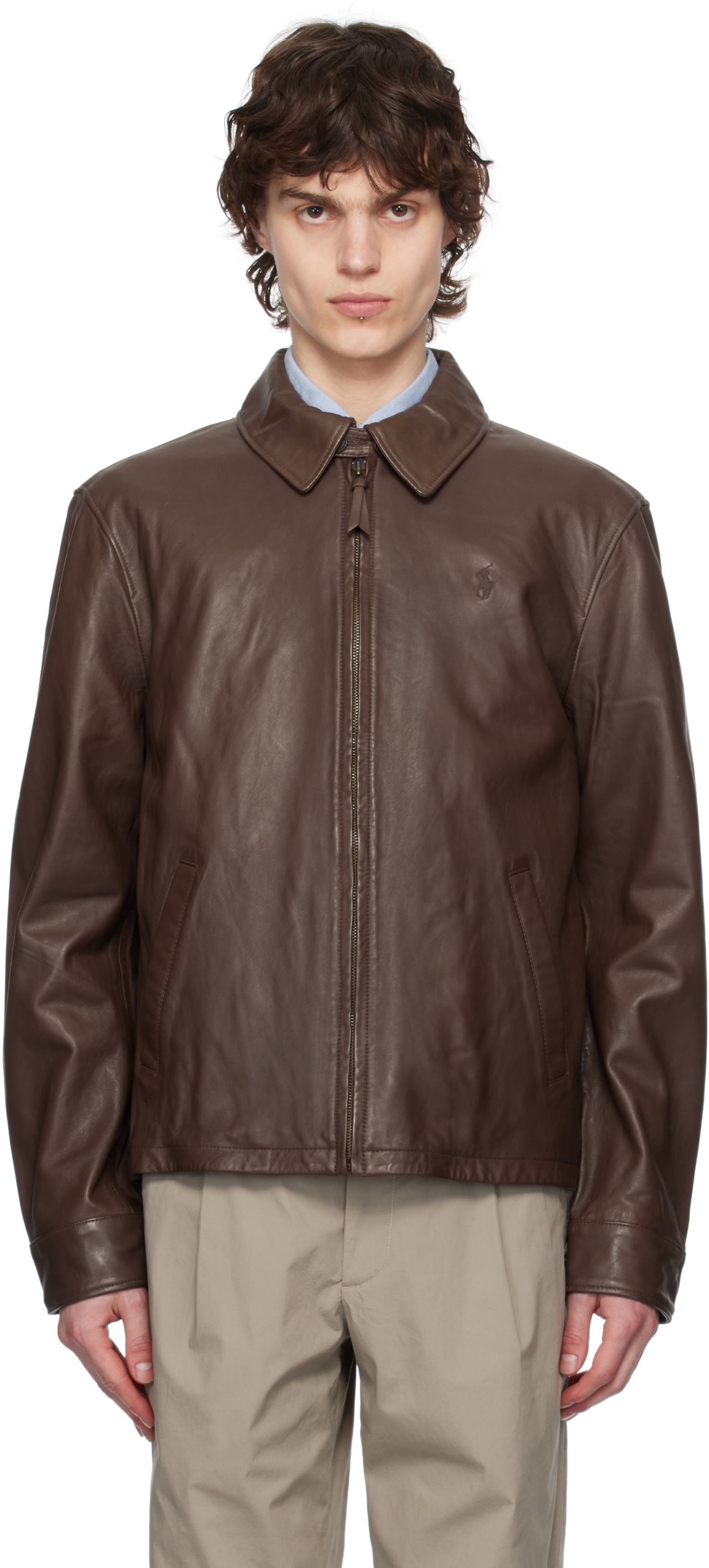 Яке Polo by Ralph Lauren Polo Ralph Lauren Zip Leather Jacket Кафяво | 710671431002, 0