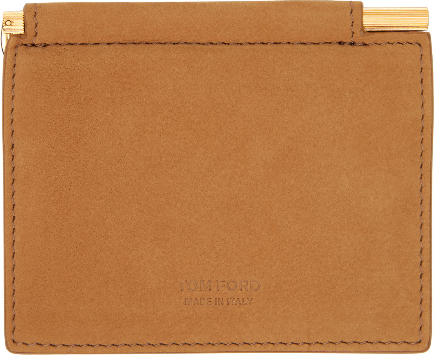 Портфейл Tom Ford Tom Ford Nubuck Folding Money Clip Card Holder Кафяво | Y0340-LCL449G, 0