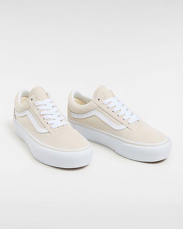 Кецове и обувки Vans Old Skool Platform Shoes (rainy Day) Women Beige, Size 2.5 Бежово | VN0A5KRGJ92, 1