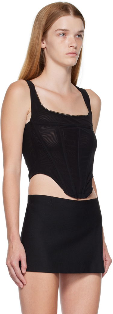 Потник Miaou Miaou Campbell Mesh Corset Tank Top Черно | 7020-CL-BLM, 1