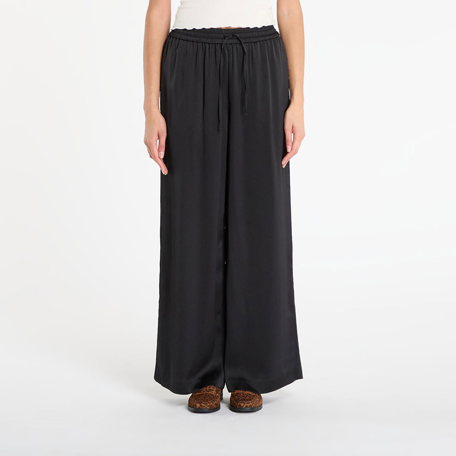 Панталони Samsoe Samsoe Sahelena Wide-Leg Drawstring Trousers Черно | F24300151_CLR000021, 0
