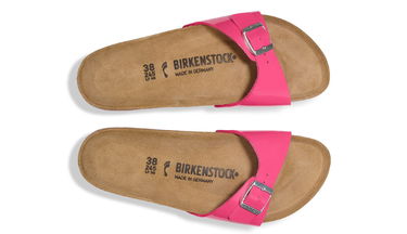 Кецове и обувки Birkenstock Madrid Birko-Flor Patent Narrow Fit Sandal Розово | 1030872, 5