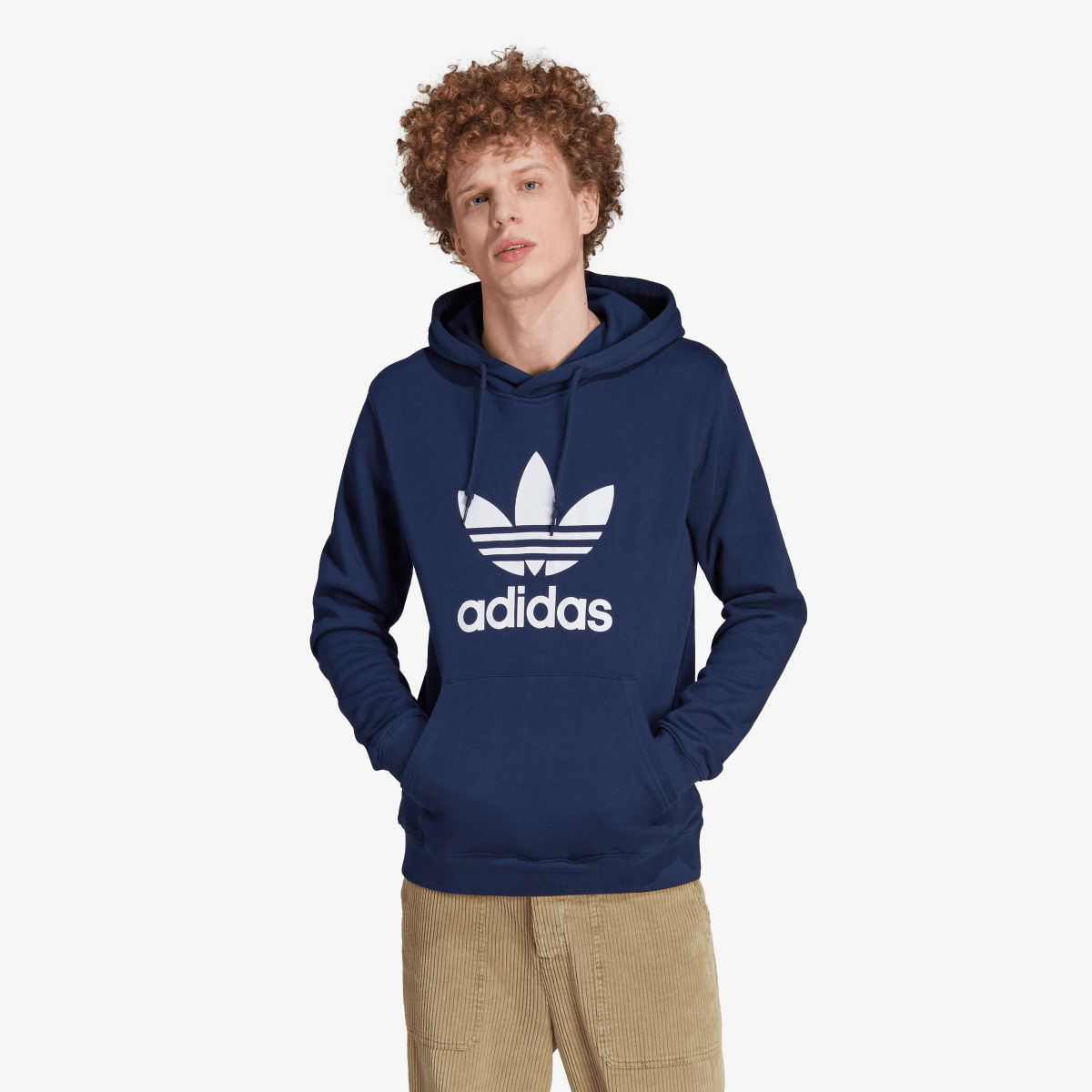 Суитчър adidas Originals Adicolor Classics Trefoil Hoodie Тъмно синьо | IM4496, 0