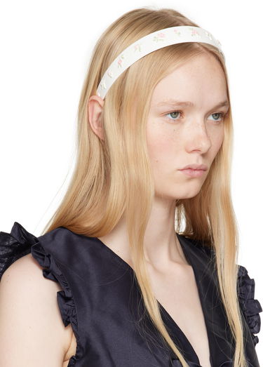 Аксесоари SHUSHU/TONG SHUSHU/TONG YVMIN Edition Hand-Painted Floral Headband Бяло | 25759WHT00NN, 1