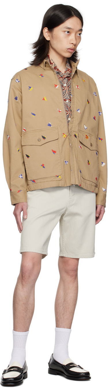 Къси панталони BEAMS BEAMS PLUS Relaxed-Fit Shorts Бежово | 3825-0098-791, 3