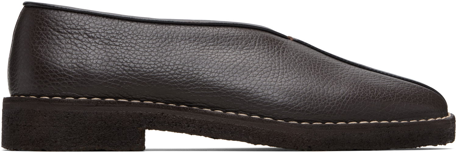 Кецове и обувки LEMAIRE Piped Crepe Loafers Кафяво | FO0247 LL205, 0