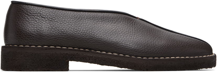 Кецове и обувки LEMAIRE Piped Crepe Loafers Кафяво | FO0247 LL205