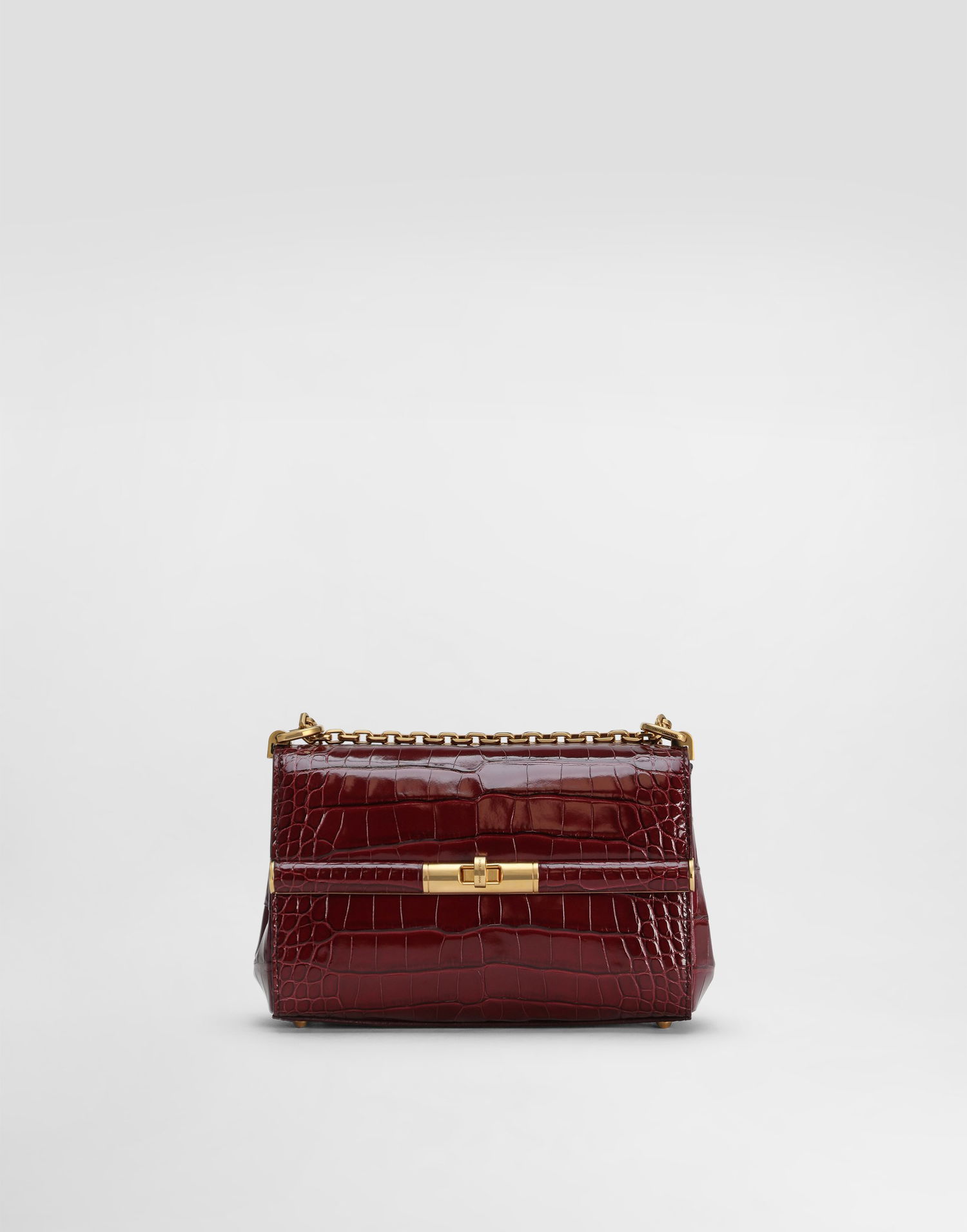 Дамска чанта Dolce & Gabbana Dolce & Gabbana Marlene City Mini Polished Alligator Shoulder/Crossbody Bag Бургунди | BB7766A2R0880346, 0