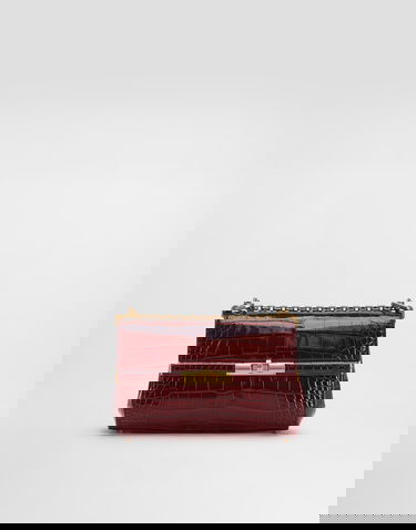 Дамска чанта Dolce & Gabbana Dolce & Gabbana Marlene City Mini Polished Alligator Shoulder/Crossbody Bag Бургунди | BB7766A2R0880346, 0