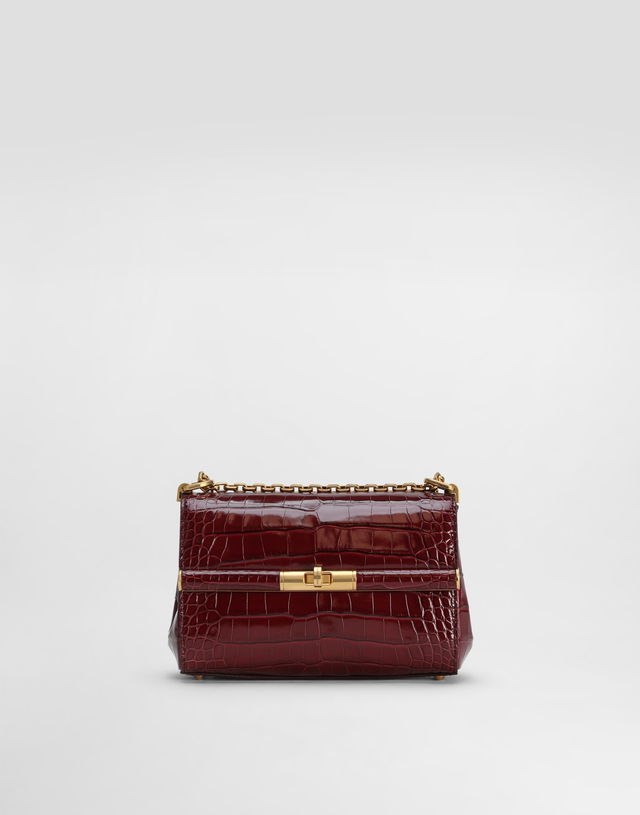 Dolce & Gabbana Marlene City Mini Polished Alligator Shoulder/Crossbody Bag