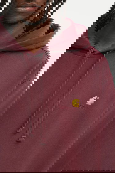 Суитчър Carhartt WIP Plain Hooded American Script Sweat Бургунди | I028279.33KXX, 3