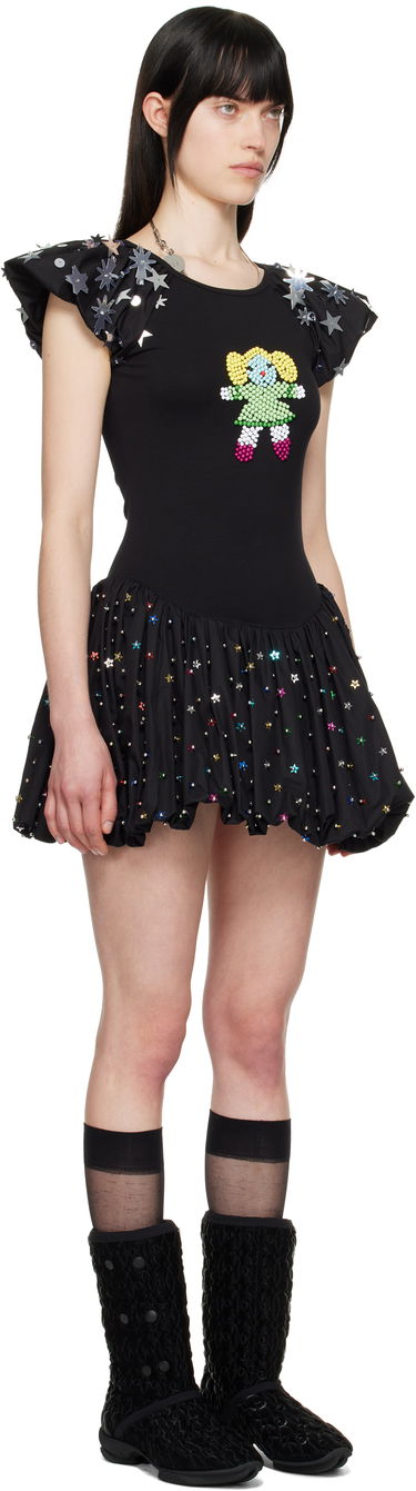 Pокля Chopova Lowena Chopova Lowena Angelica Embellished Minidress Черно | 1288, 1
