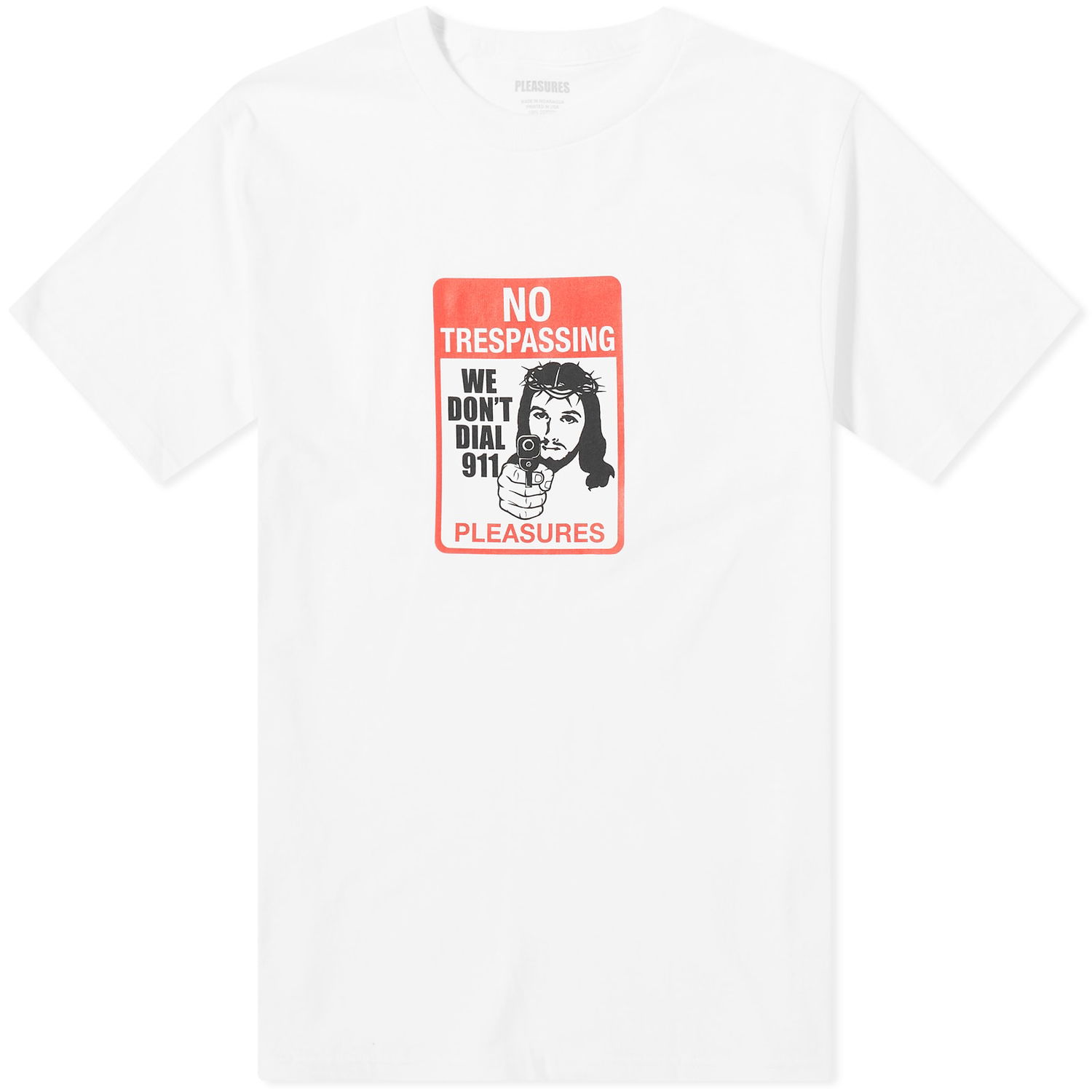 Тениска Pleasures Trespass T-Shirt Бяло | P24SP053-WHITE, 0
