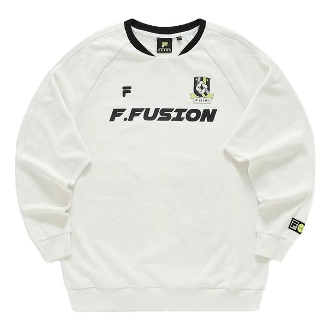 Пуловер FILA FUSION x BEAMS Letter Printed Sweatshirt Бяло | T11U349203F-IV, 0