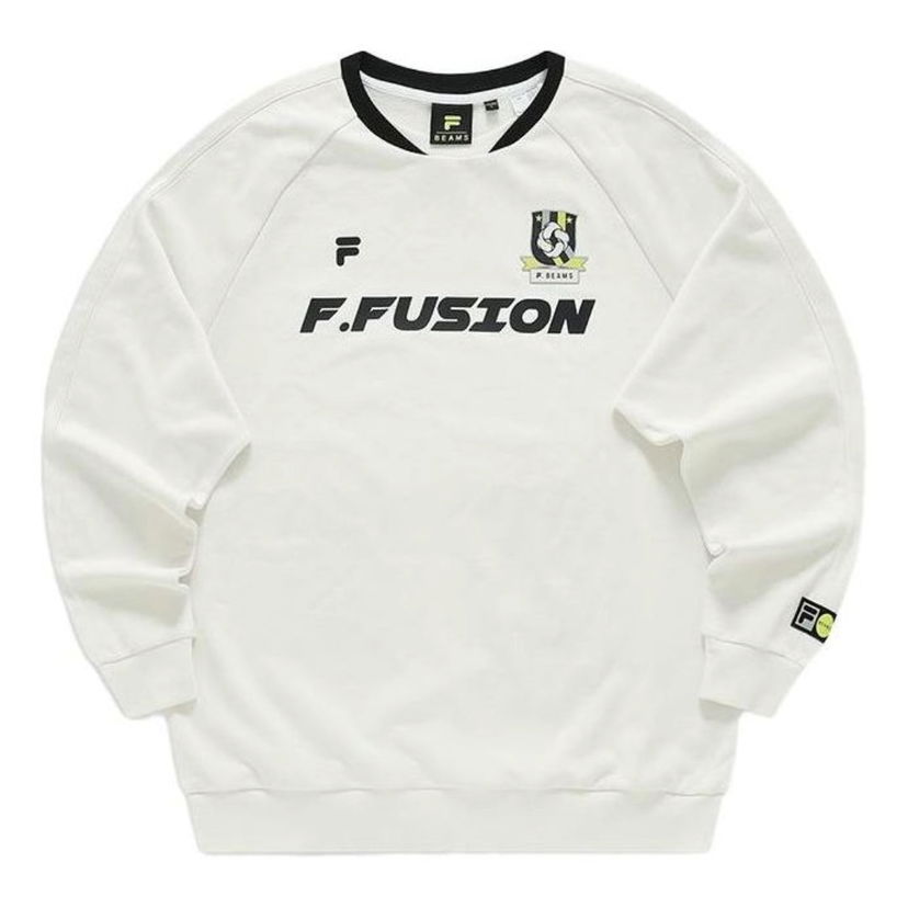 Пуловер FILA FUSION x BEAMS Letter Printed Sweatshirt Бяло | T11U349203F-IV