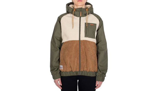 Arctikmix Hooded Mixed Material Fleece Jacket