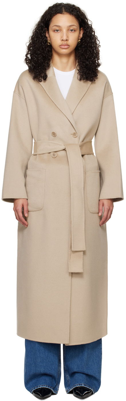 Тренчкот Anine Bing Long Wrap Beige Wool Coat Бежово | A-01-4016-280, 0