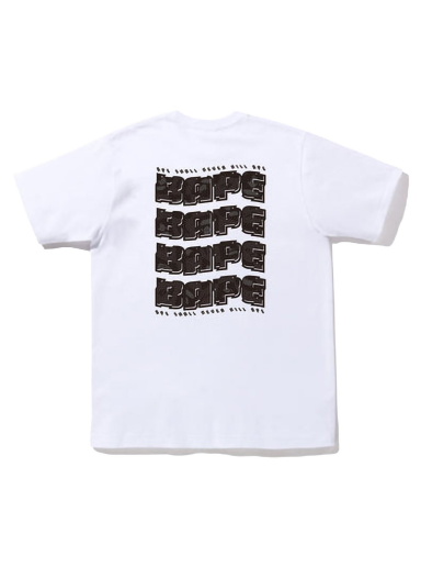 Тениска BAPE Distortion Tee Бяло | 1I80-110-054