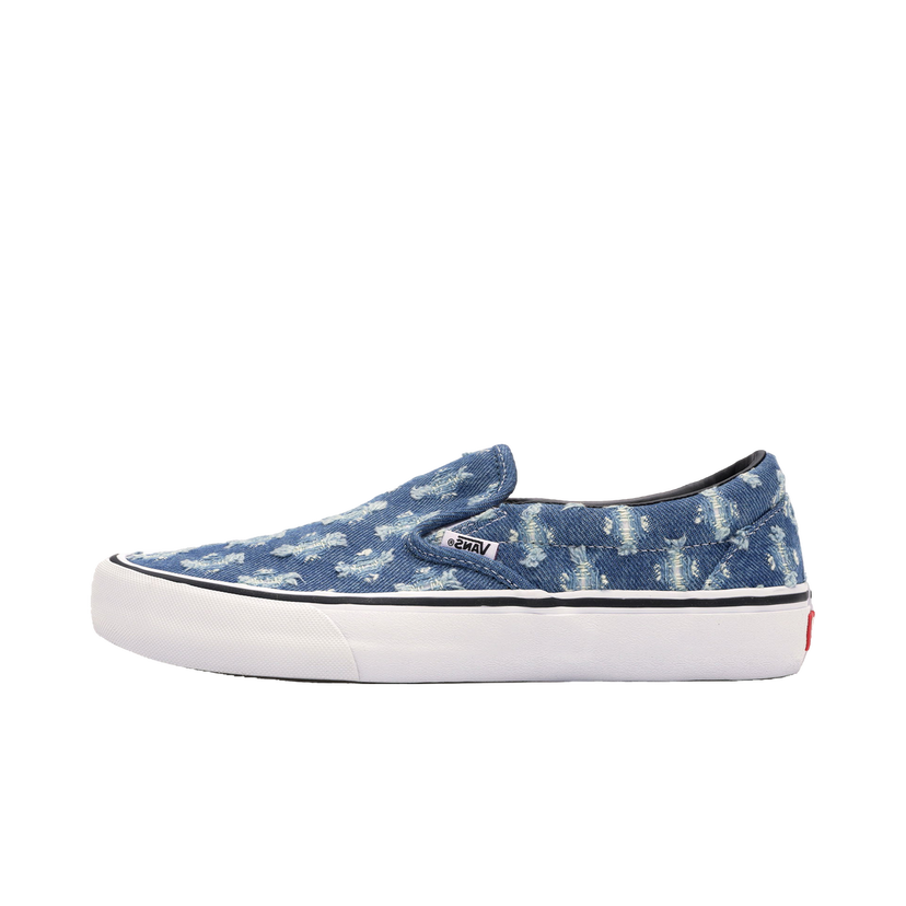 Кецове и обувки Vans Slip-On Supreme Hole Punch Denim Blue Синьо | VN0A38DD2DD