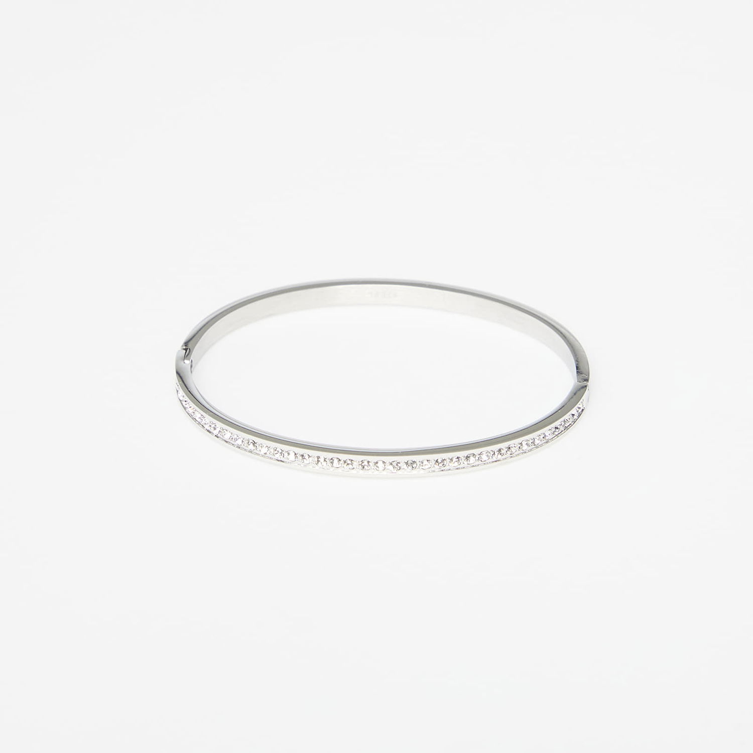 Гривна GUESS Color My Day Rhinestone Hinged Bangle Bracelet Металик | JUBB02248JWRH-SILVER, 0