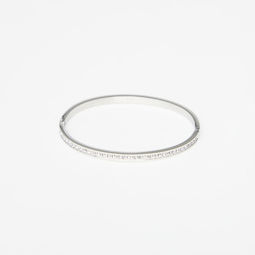 Гривна GUESS Color My Day Rhinestone Hinged Bangle Bracelet Металик | JUBB02248JWRH-SILVER