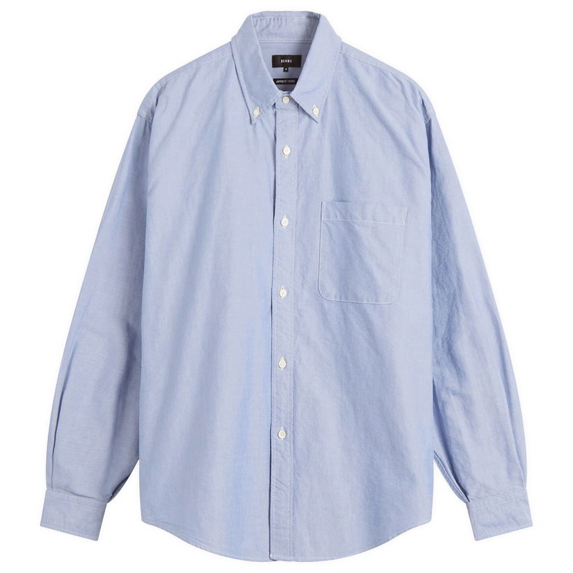 Риза BEAMS Heavy Oxford Button Down Shirt Синьо | 1111-1213-301-75