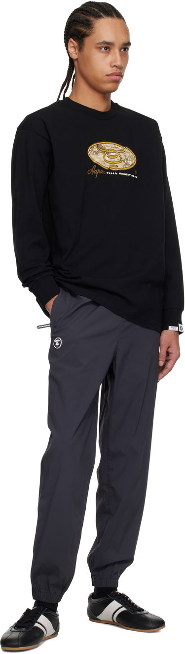 Суитчър AAPE by A Bathing Ape AAPE by A Bathing Ape 'AAPE' Theme Long Sleeve T-Shirt Черно | AAPLTM1621XXNBKX, 3