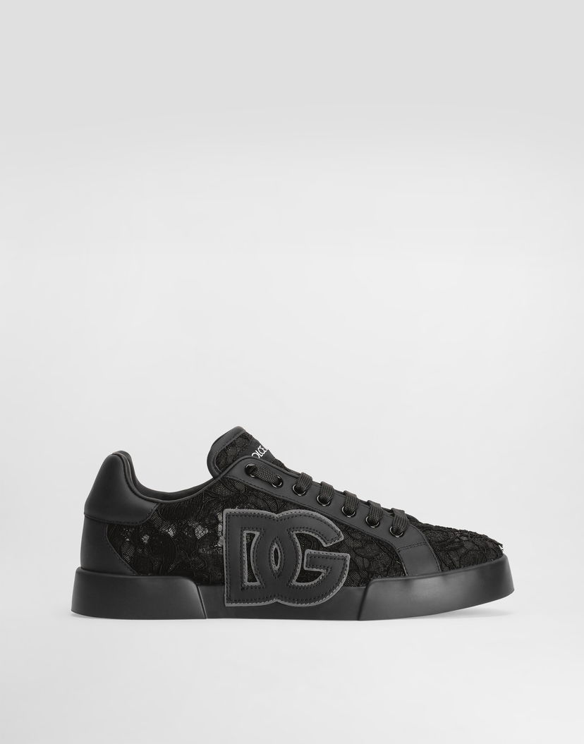 Кецове и обувки Dolce & Gabbana Dolce & Gabbana Portofino Light Strobel Taormina Lace Черно | CK2343AI4468Z871