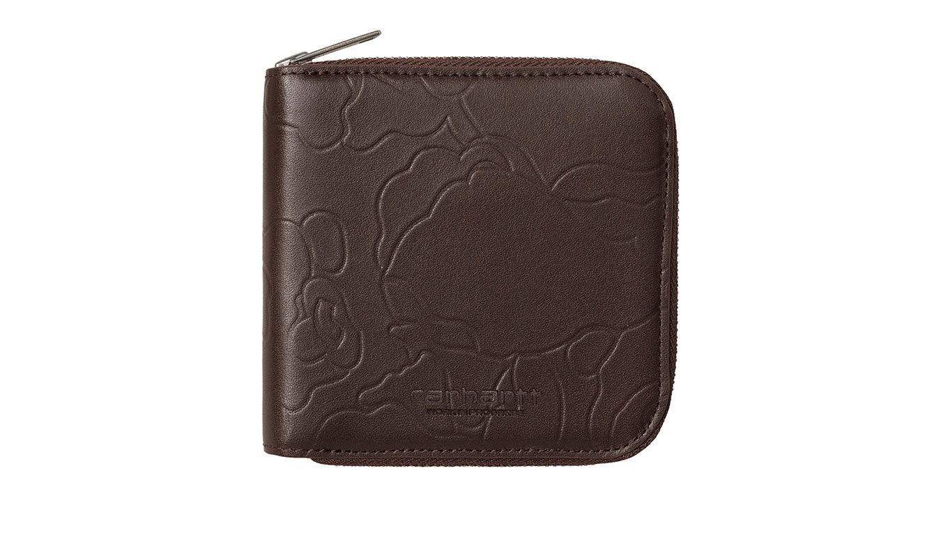 Портфейл Carhartt WIP Camo Duck Embossed Zip-Around Wallet Кафяво | I035402_3BX_XX, 1