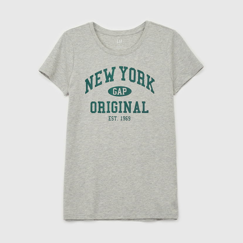 Тениска GAP T-shirt Shortsleeve Tee New York Original L Сиво | 795743-38