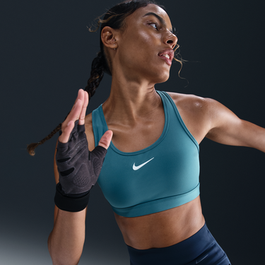Сутиен Nike Nike Swoosh Medium-Support Padded Sports Bra Тюркоазено | DX6821-006, 3