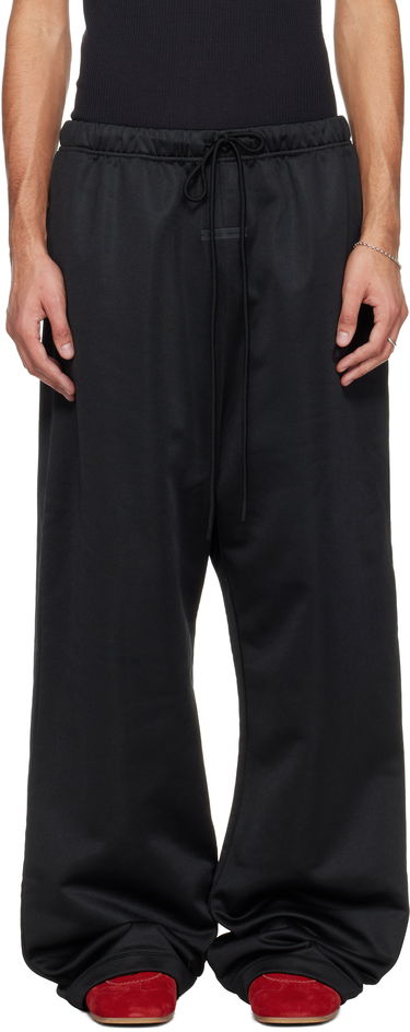 Спортни панталони Fear of God ESSENTIALS Holiday Satin Fleece Lounge Sweatpants Черно | 130HO258271F, 0