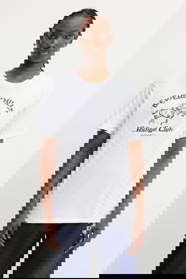 Тениска Sporty & Rich Sporty & Rich BH Riding Club Tee Бяло | TO089626255WH01, 0