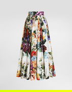 Dolce & Gabbana Bouquet Flower-print Wide Skirt