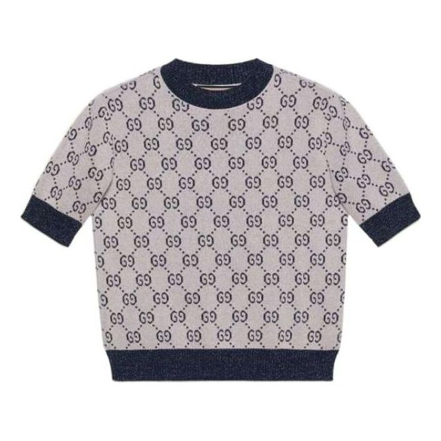 Пуловер Gucci Gucci GG Lam Jacquard Top Сиво | 692717-XKB54-9071, 0