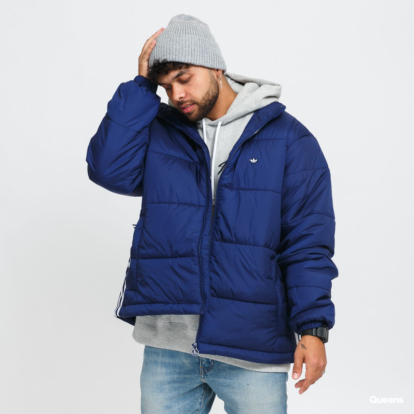 Яке adidas Originals Padded Stand-Up Collar Тъмно синьо | H13552, 1