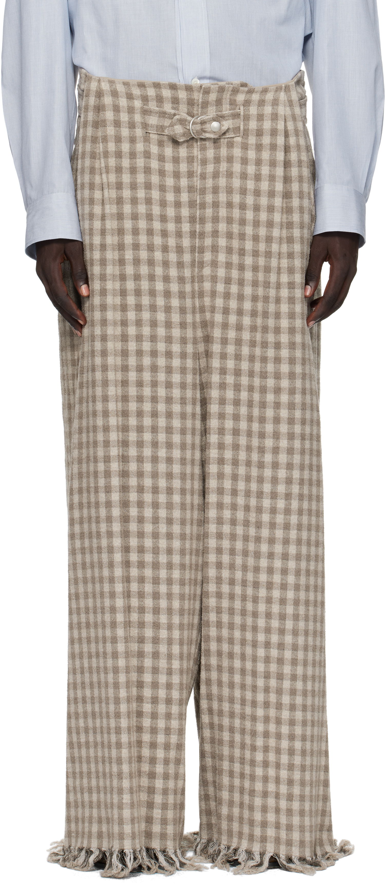 Панталони HED MAYNER Hed Mayner Check Trousers Бежово | HMMB30041A-HB201, 0