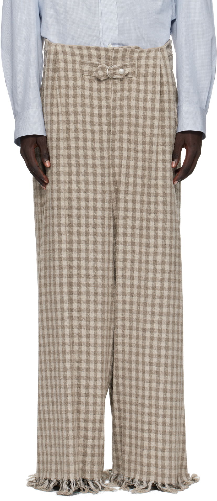 Панталони HED MAYNER Hed Mayner Check Trousers Бежово | HMMB30041A-HB201