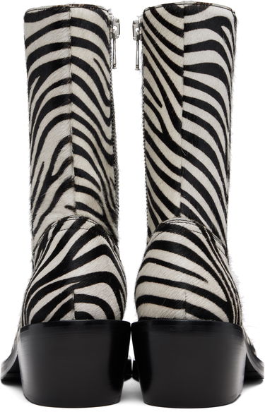 Кецове и обувки Dries Van Noten Dries Van Noten Zip Zebra Print Haircalf Boots Многоцветен | 252-021707-302, 1