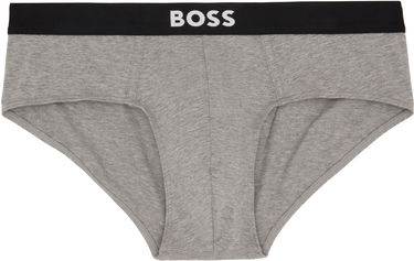 Бельо и чорапи BOSS Three-pack stretch-cotton briefs with logo waistbands Черно | 50546561, 2