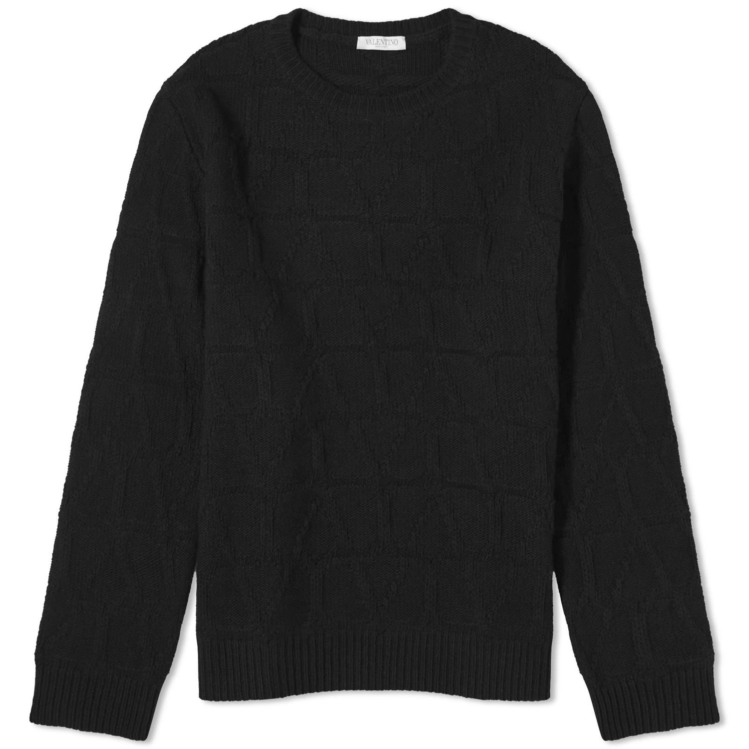 Пуловер Valentino Men's Icon Logo Crew Knit Black Черно | 4V3KC28W9WW-MXM, 0
