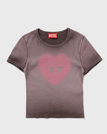 Съкратен топ Diesel Diesel Heart Graphic Crop T-Shirt Кафяво | A12836-0SQAD-7FG, 0
