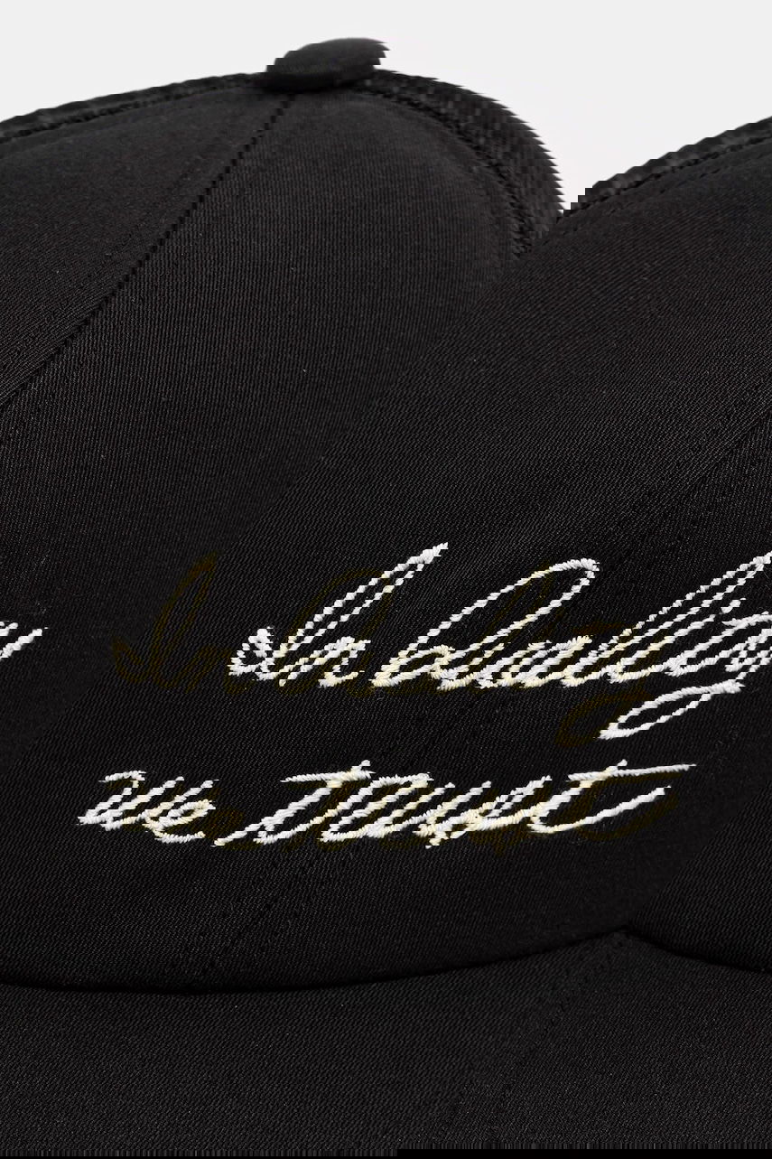 Шапка с козирка visvim goodyear ii Trucker Cap with 'In Quality We Trust' Embroidery Черно | 125103003009, 1