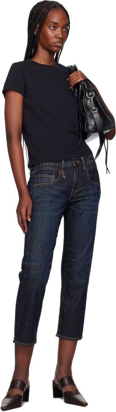 Дънки R13 R13 Boy Straight Cropped Jeans Синьо | R13W0091-D099A, 3