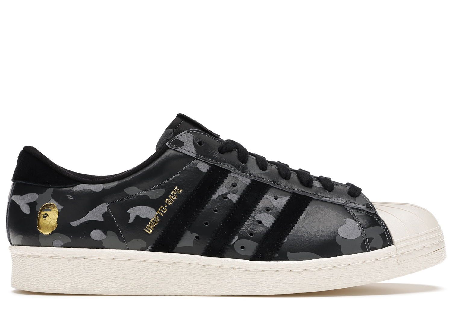 Кецове и обувки adidas Originals Superstar 80s Undefeated Bape Black Camo Черно | S74774, 0